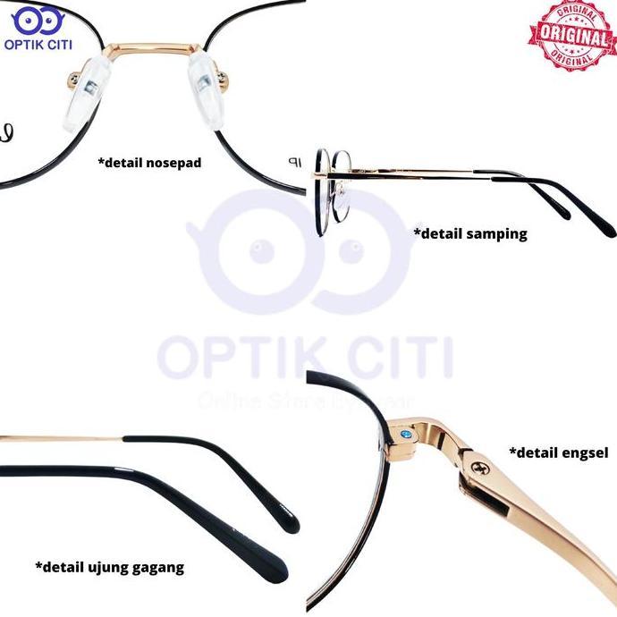 Grosir Frame Kacamata Kotak Titanium Pria Wanita Lucy Law Hc 50002 Ringan Original