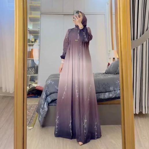 TERMURAH Maharanie - Wenda Gamis Set Hijab Ceruty Full Furing Wanita Free Hijab Kekinian Terbaru 202
