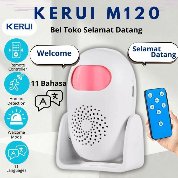 KERUI M120 Bel Toko Alarm Selamat Datang dengan Sensor Gerak Remote 11 Bahasa Pilihan untuk Pabrik d