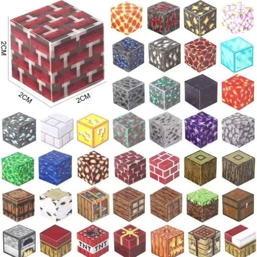 ORIGINAL MAINAN ANAK EDUKATIF BALOK MINECRAFT MAGNET BALOK BLOCK MAINAN MINECRAFT MAGNETIC BLOK BUIL