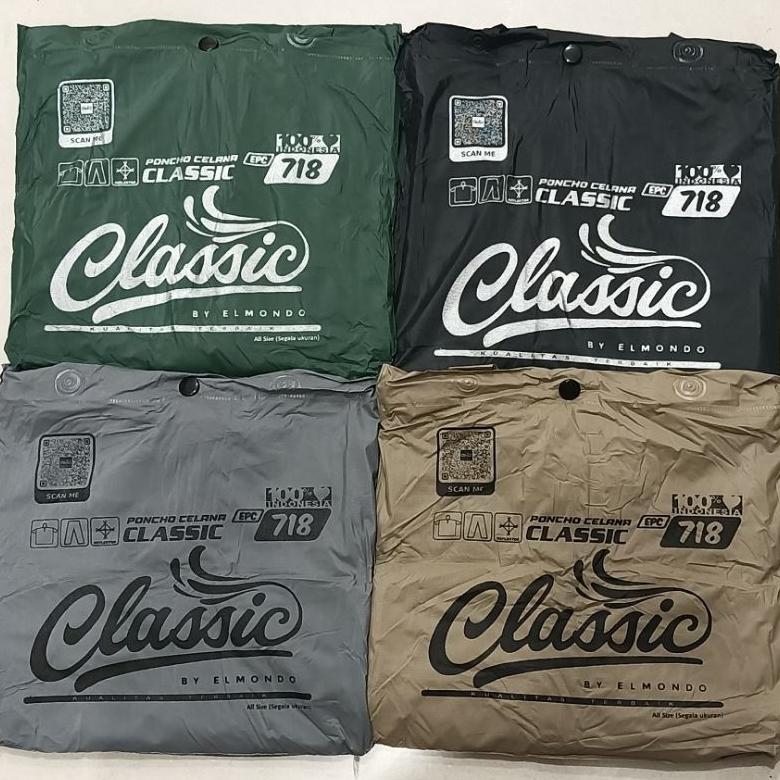 BIG PROMO Jas Hujan Classic Elmondo 718 Jas Hujan Ponco Celana Jumbo - Jas Hujan Setelan Tebal Elmon