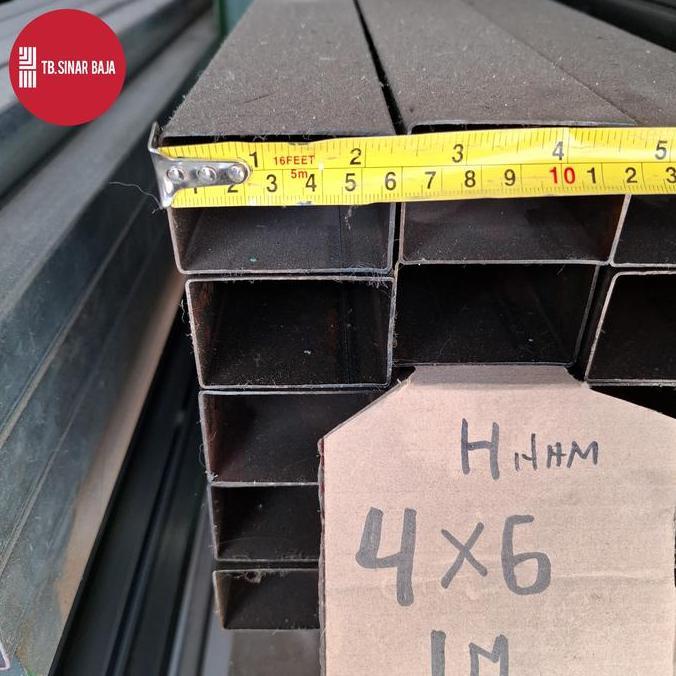 Hollow Besi Hitam 4 x 6 x 6 Meter 1mm / Holo Besi 4x6 / Holo Hitam 4x6