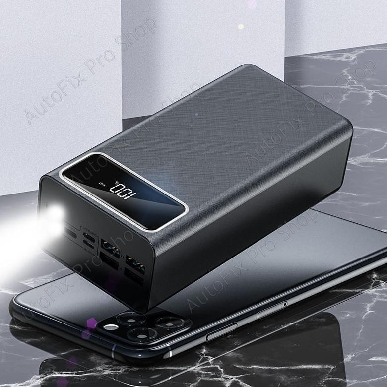 Hot Deals 60000Mah Powerbank Fast Charging Full Capacity 4 Usb Charge Ports Pd Fast Charging Power B