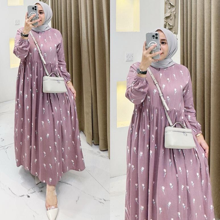 100% AMAN GAMIS RAYON PREMIUM MOTIF TERBARU - RAYON PREMIUM VISCOSE - GAMIS RAYON PREMIUM BUSUI 2026