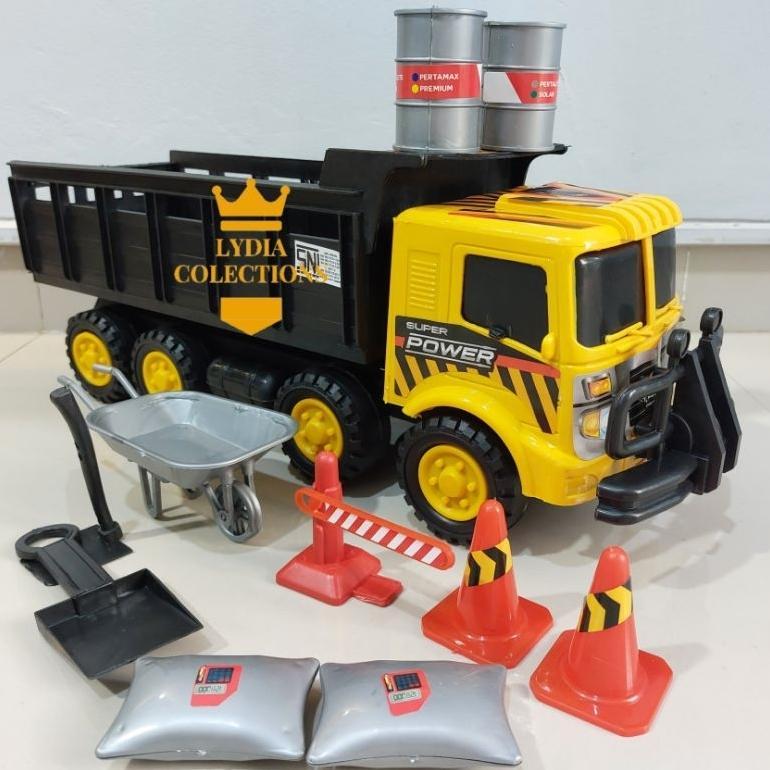 premium mainan truk pasir jumbo plastik tebal 43cm