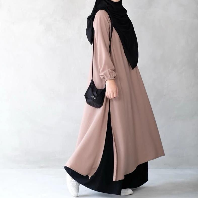 Original Noura Dress /Abaya Lesti/Gamis Remaja Terbaru/Dress Polos Ootd Viral Long Tunik