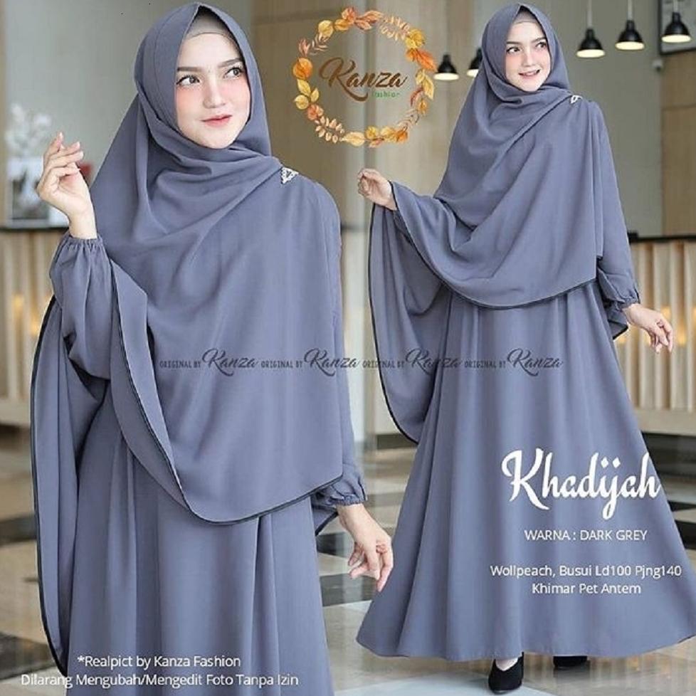 Terlaris Terbaru Khadijah Syari Set Hijab M L Xl Xxl 3Xl Gamis Syar'I Set Hijab Terbaru 2026 Baju Pe