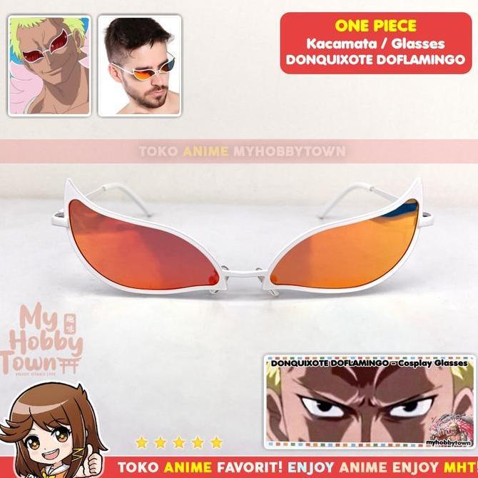 Grosir Kacamata Donquixote Doflamingo One Piece Kostum Cosplay Anime