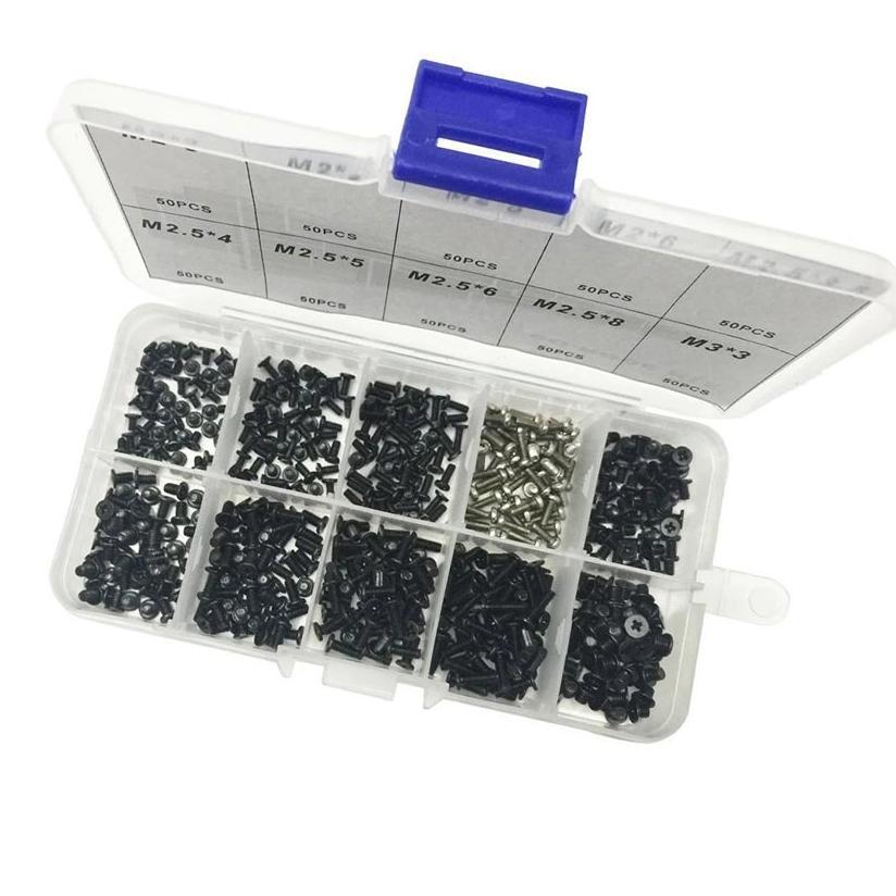 500PCS/Set Computer Screw Baut Laptop Asus Lenovo Toshiba Acer Dell HP, Samsung M2 M2.5 M3 Komputer 