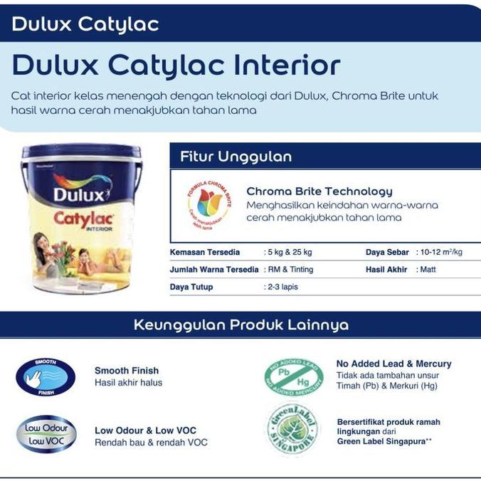 CAT DULUX CATYLAC INTERIOR (Tinting) 25 KG - LHT CREAM 44195