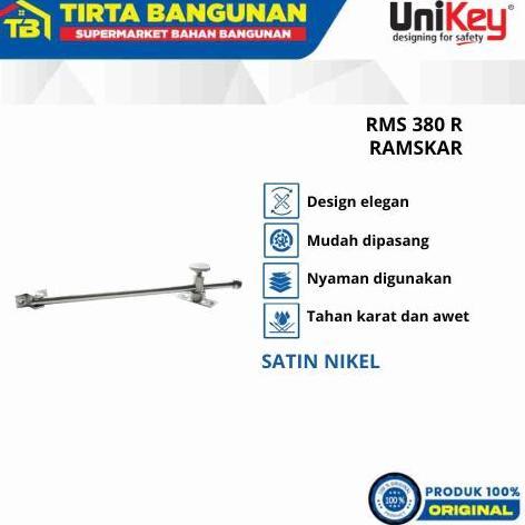 UNIKEY RMS 380 R RAMSKAR / HAK ANGIN / PENAHAN JENDELA SATIN NIKEL