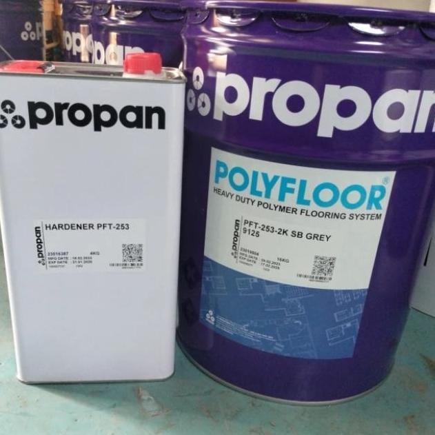 Propan Polyfloor PFT 253 2K SB GREY Epoxy Lantai 20kg Set