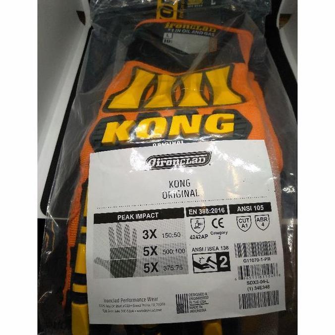 Gloves Ironclad KONG SDX2 Orinal - Sarung Tangan Safety Ironclad