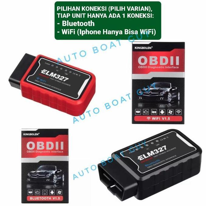 Kingbolen OBD2 ELM327 Bluetooth Wifi Scanner Mobil Untuk Check Engine