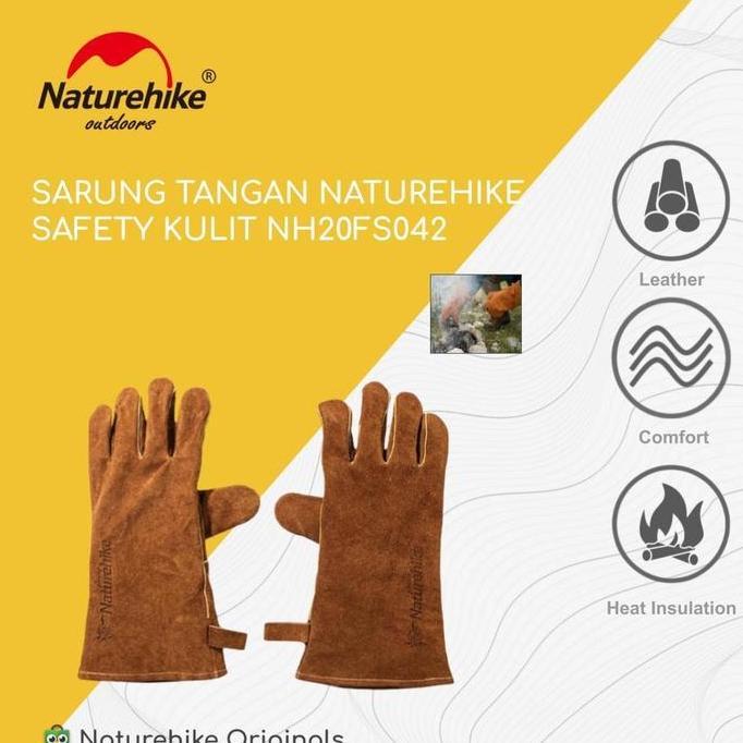 SARUNG TANGAN SAFETY KULIT NATUREHIKE NH20FS042 TAHAN PANAS OUTDOOR
