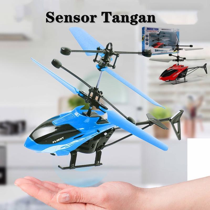 Mainan Helikopter Remote Control Dan Sensor Tangan Usb Cas / Mainan Anak Pesawat Terbang Rc