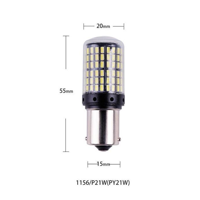 LAMPU LED BAYONET 1 KAKI SEN SEIN LED CANBUS 1156 144 SMD BAYONET