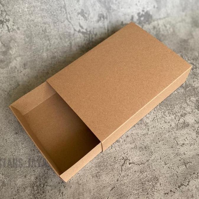 Box Kraft Slide Bs22165 ,Slide Box, Packaging, Box Kue, Kotak Kirim Gift Kertas Terlaris