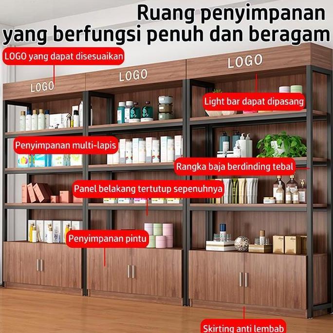 TETE-3 Rak Supermarket Rak Gondola Rak Market Rak Display Toko Rak Penyimpanan Gudang 100/120/140  R