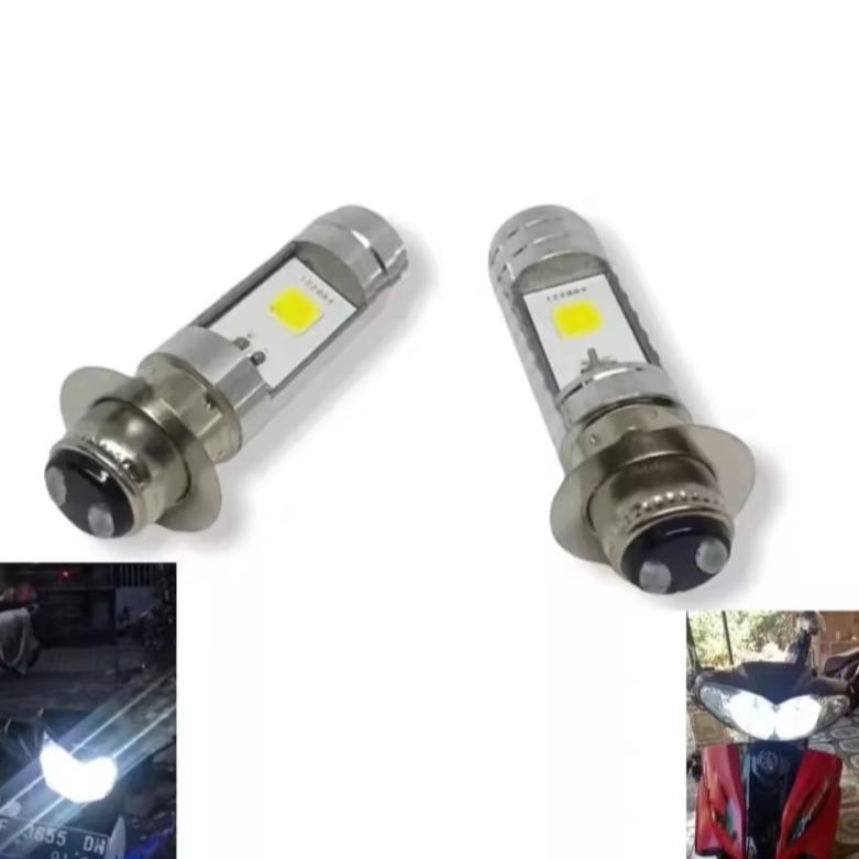 BIG PROMO LAMPU DEPAN MOTOR LED NYALA PUTIH PNP HONDA VARIO 110 KARBU HARGA SEPASANG ISI 2 PCS