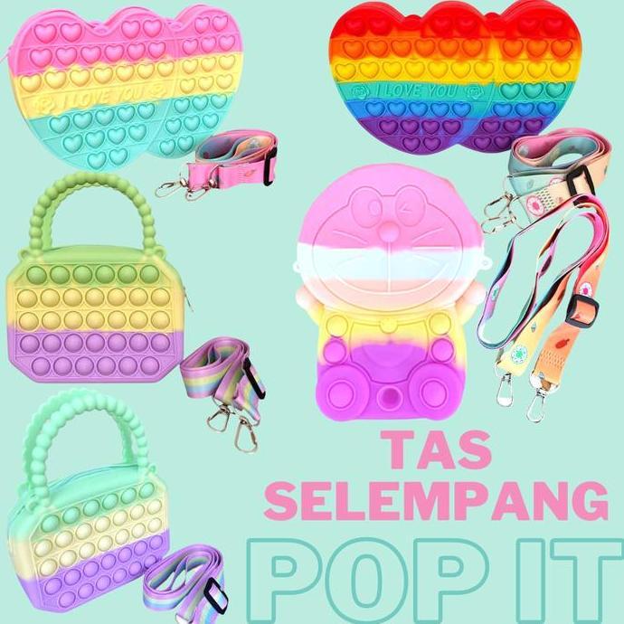 TERLARIS TAS RANSEL POP IT ANAK DORAEMON LOVE HANDBAG MOTIF KARAKTER IMPOR LUCU