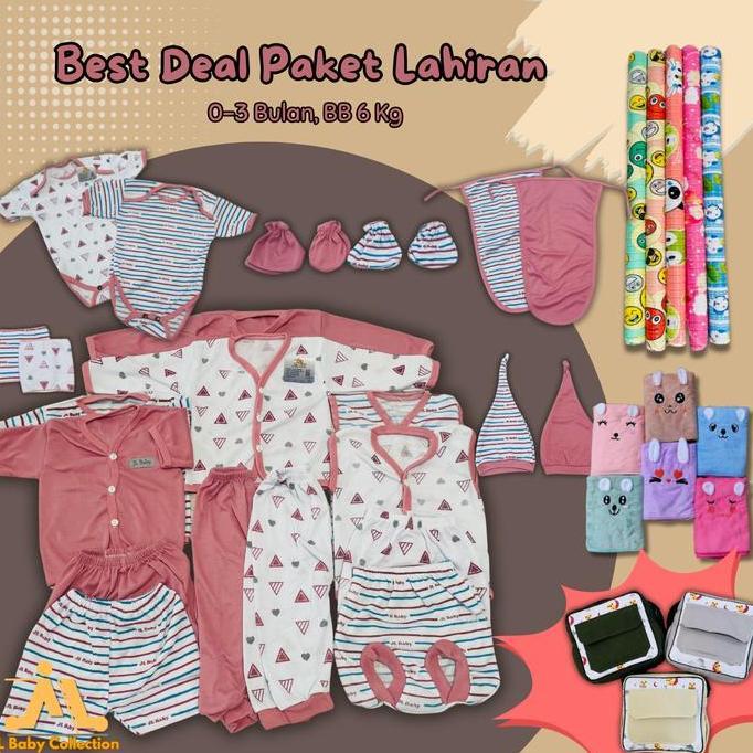 termurah Moms_Ivana  x JL Baby Paket Lahiran Lengkap Free Tas Handuk dan Perlak Baju Bayi Celana Bay