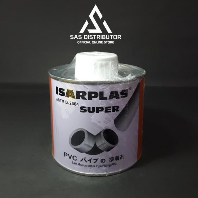 Lem Isarplas Kaleng 400 gram / Lem Kaleng Isarplas / Lem Pipa PVC Kuas Kaleng / Lem Kuas Isarplas