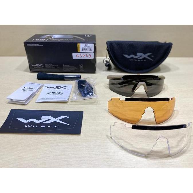 Grosir Wiley X Kacamata Riding Tactical Sunglasses 3 Lensa Saber Army 63739