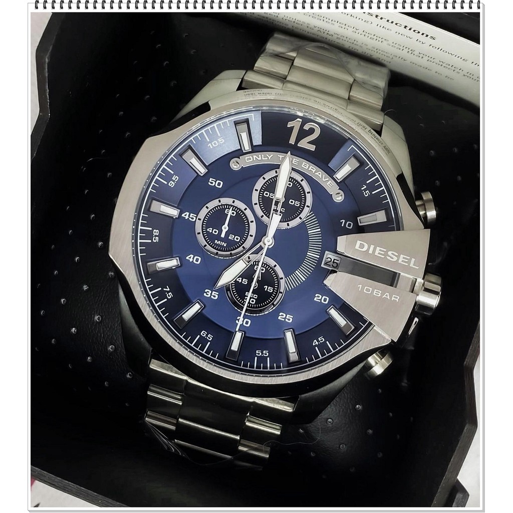 DIesel DZ4417 Mega Chief Chronograph 51mm Men's Steel Watch runway acing watch
