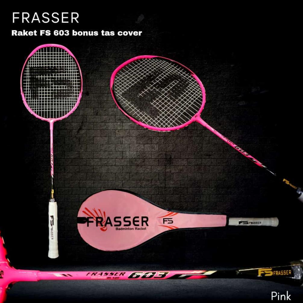 Big Promo Frasser Raket Badminton Raket Bulutangkis Bonus Tas Full Cover Fs 603