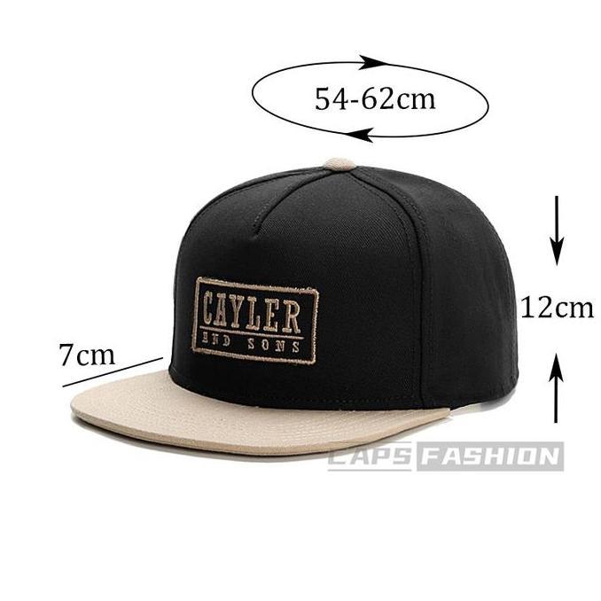 defiraseller - Topi Snapback Cayler&Sons pria Fashion Bordir Hip-Hop Caps baseball hat Ukuran besar 