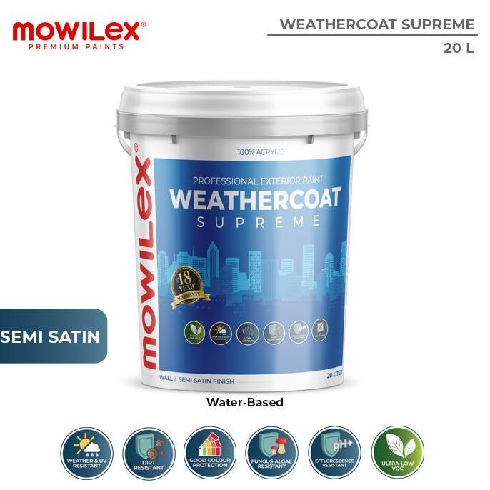 Mowilex Weathercoat Supreme Cat Tembok Eksterior - 20 L