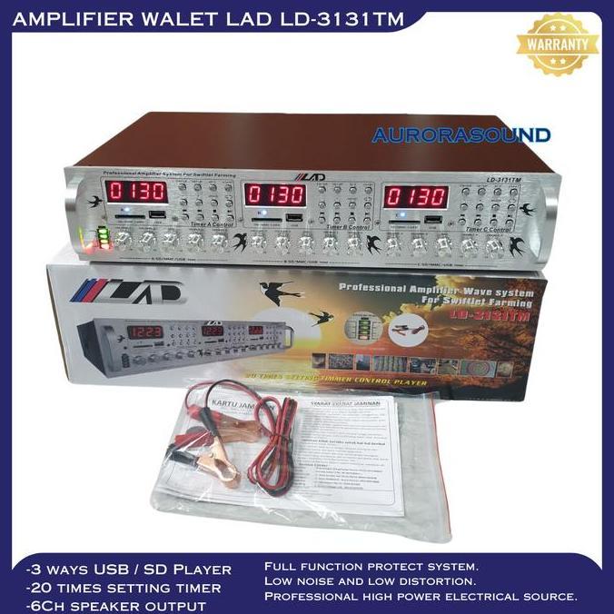 HARGA DISC - AMPLIFIER WALET LAD LD-3131TM 3 PLAYER 6 CHANNEL AMPLI WALET HIGH DISPLAY LED ORI GARAN