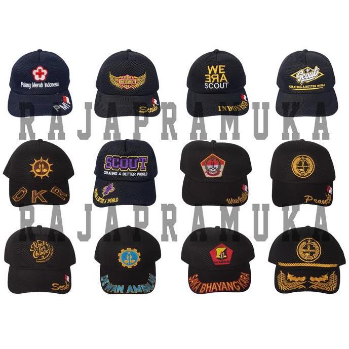 deri_fans - topi pramuka jaring dobelmesh premium topi ambalan saka wirakartika saka bhayangkara sco