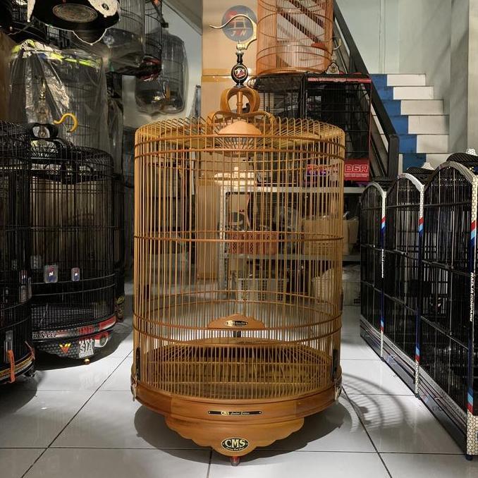 NEW SANGKAR KANDANG BURUNG MURAI NO. 2 JATI NATURAL POLOS ASLI JEPARA ORI