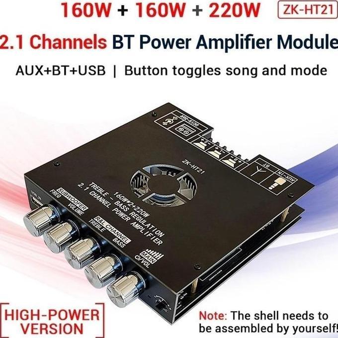 Murah ( Garansi 3Bulan ) Zk-Ht21Tda7498E 160W * 2+220W Bluetooth Digital Power Amplifier Tda7498E  S