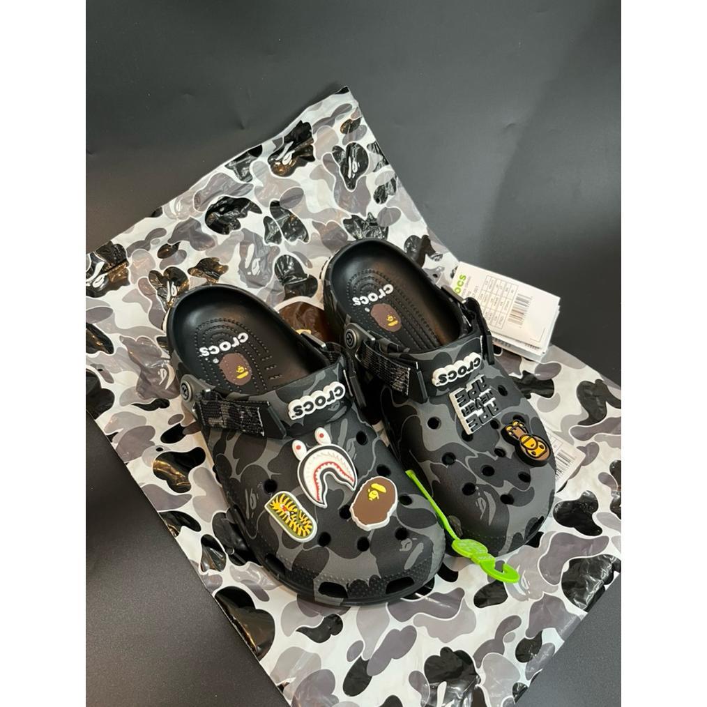 BESTPROMO Sandal Crocs X Bape Classic Clog / Crocs X Bape Clog unisex / Sandal pria wanita Crocs X B