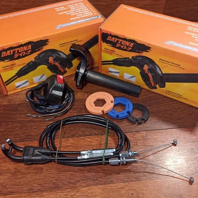 NEW GAS SPONTAN 2 KABEL DAN SAKLAR DAYTONA PANJANG KABEL 180CM UNIVERSAL MATIC