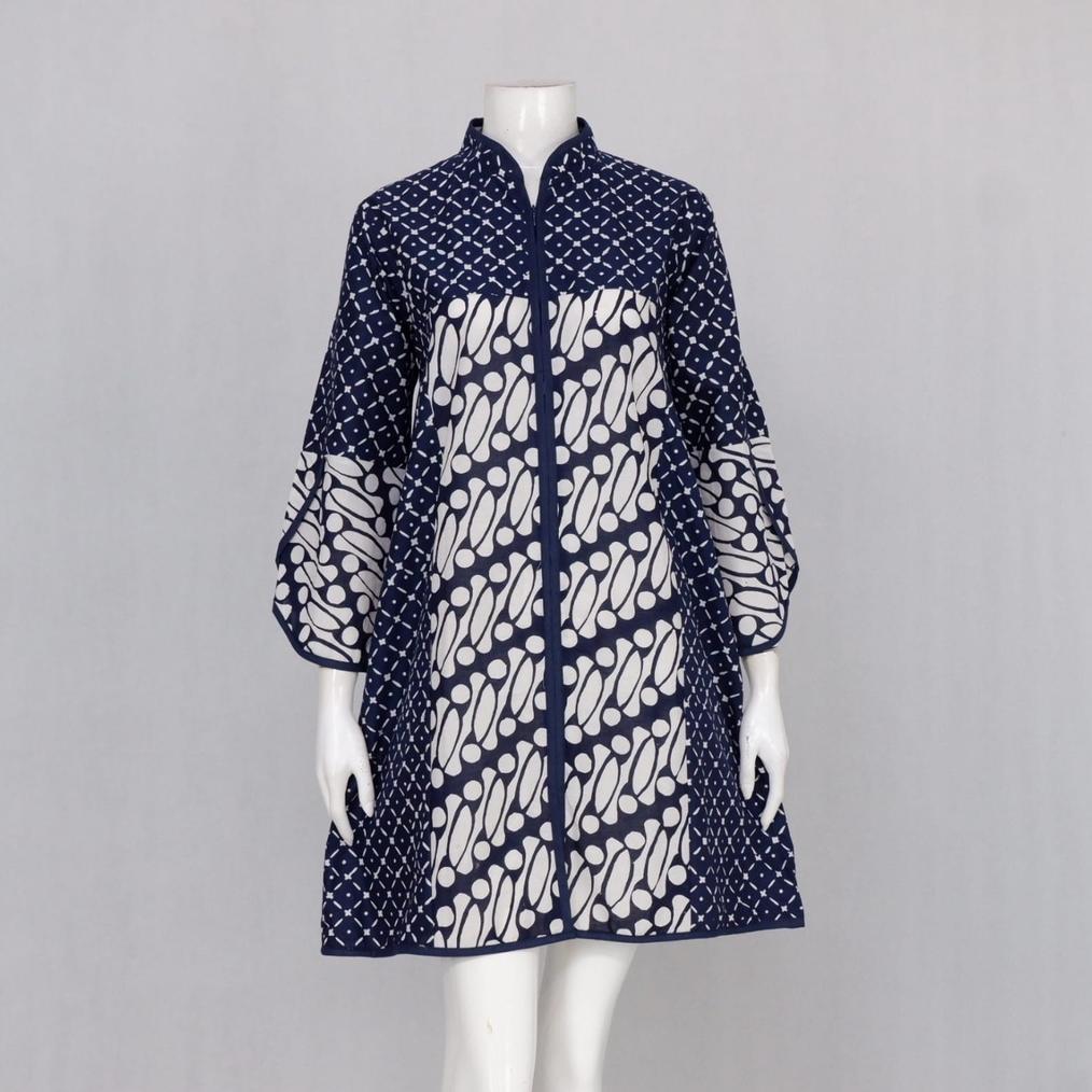 Elzaeda Tunik Batik Jumbo LD 110, 120, 130, 140, 150cm Busui Resleting Depan