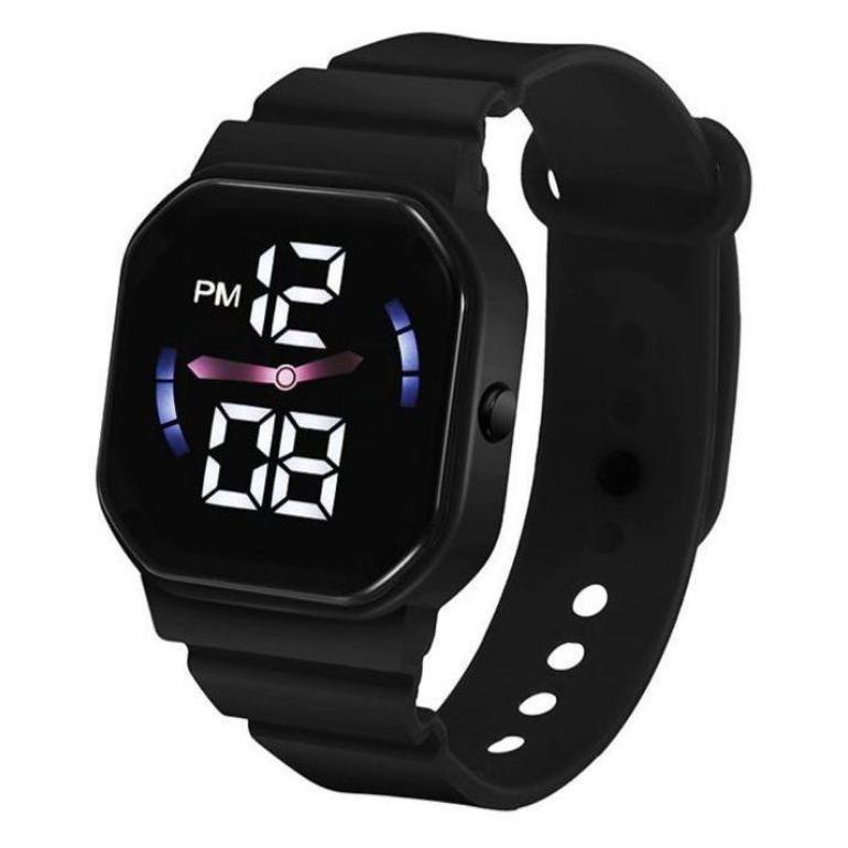 official jam tangan led digital pria wanita couple murah grosir jam tangan rubber petak