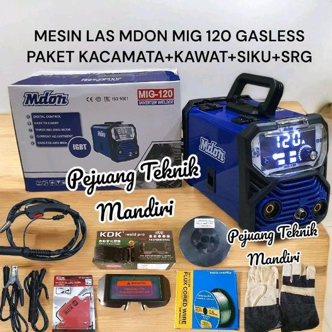 Grosir Mdon Mig 120 Gasless Mesin Las Mig Tanpa Gas Co2 Mdon Mig 120 / Trafo Las Mig Mdon 120 A