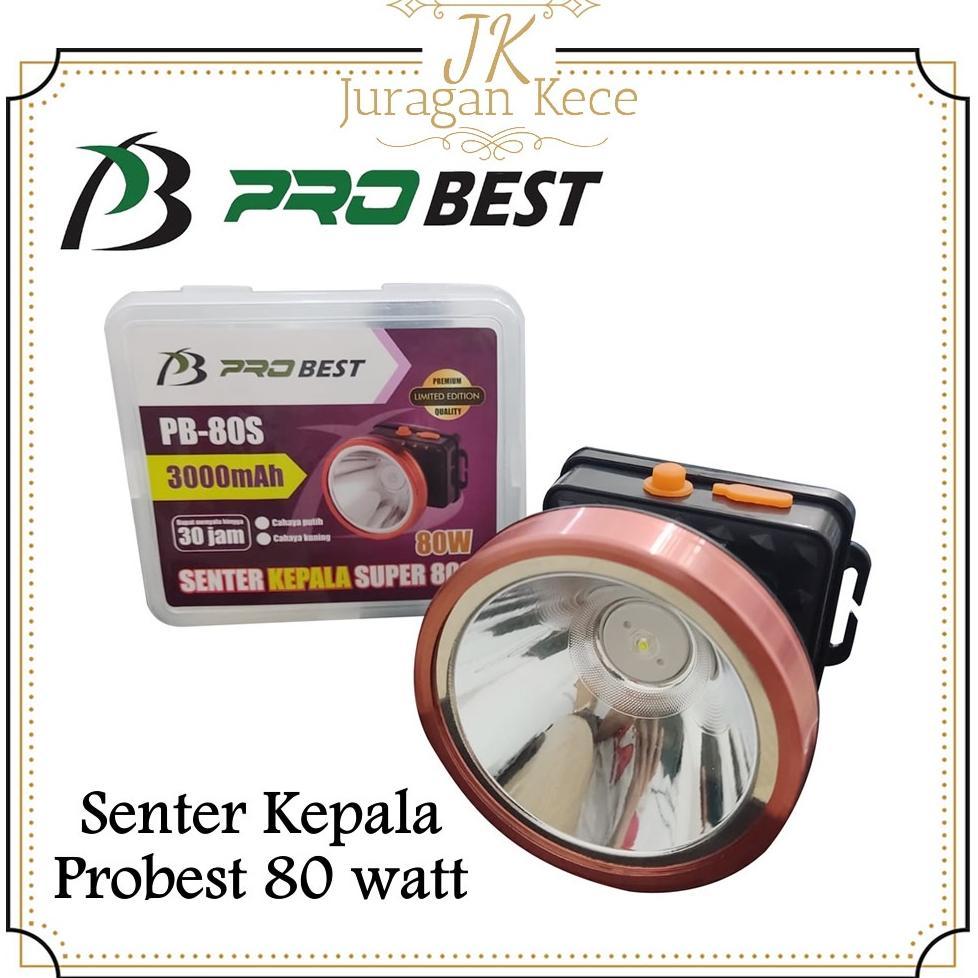 Senter Kepala Probest 80 Watt PB-80S Cahaya Putih / Kuning