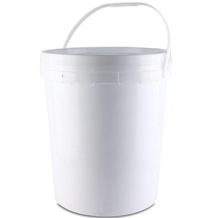 Pail 25 Kg / 20 Ltr Kemasan Cat / Makanan + Tutup Pail Warna Putih Susu + Pegangan Pail Warna Putih 