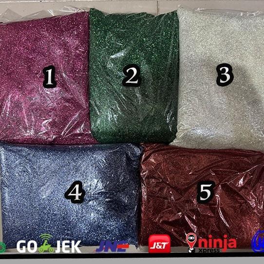 Bubuk Glitter Kasar 1 Kg | Bubuk Glitter Kasar 0,5M Isi 1 Kg | Bubuk Powder Glitter Kasar Isi 1000 G