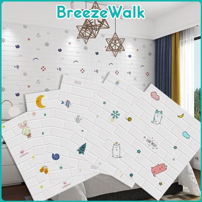 ORIGINAL WALLPAPER DINDING 3D BATA / WALLPAPER 3D FOAM 77X70CM / WALLPAPER MOTIF