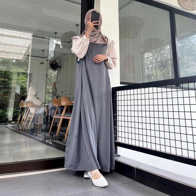 JISOO OVERALL OUTER DRESS POLOS KOREAN MAYUNG MUSLIM JUMBO XL XXL XXXL