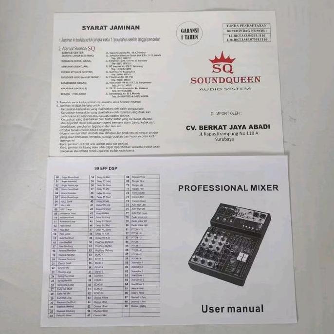Sale Soundqueen Classic 400 Mixer Audio Kompak 4 Channel Dengan 7-Band Eq & 99 Dsp Effects Untuk Pod
