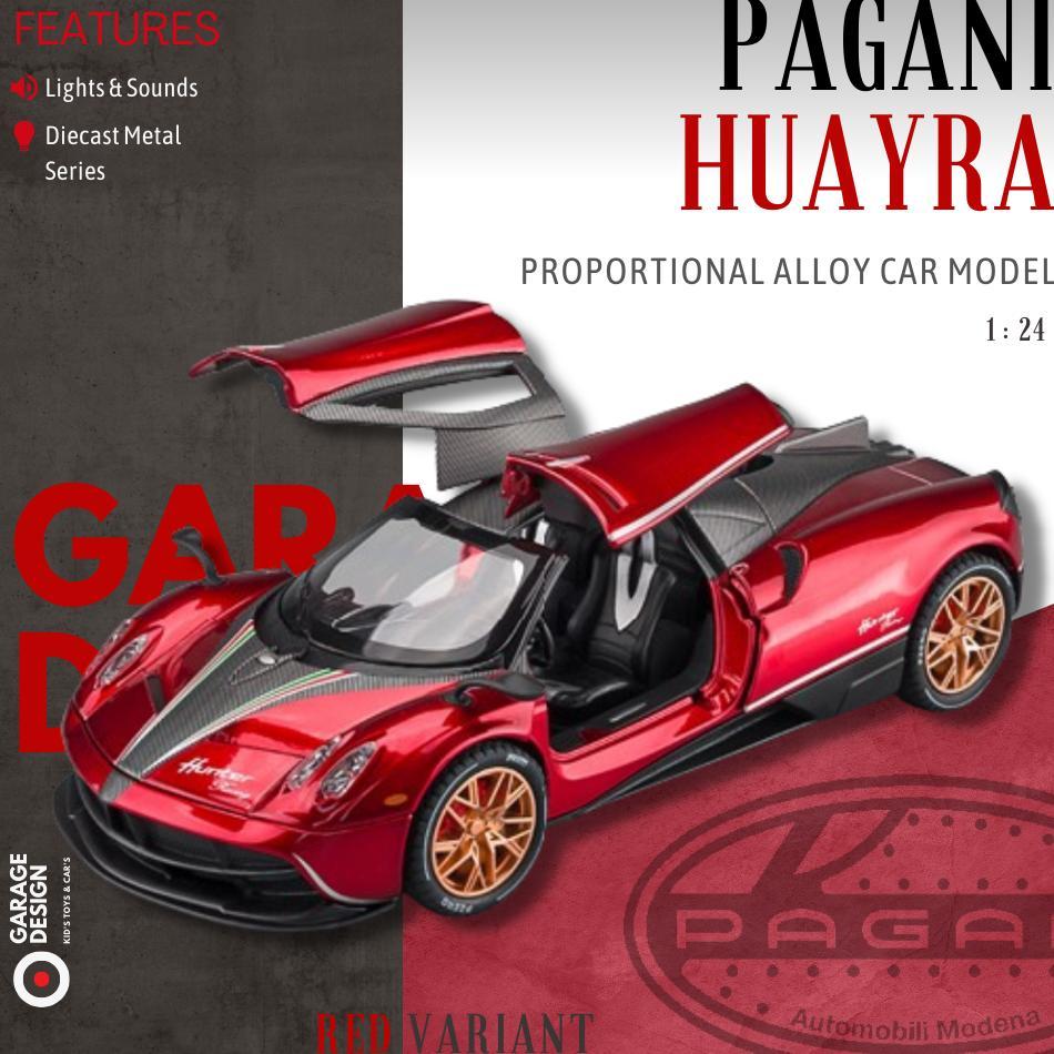 Miniatur Diecast Mobil Pagani Huayra 1:22 - Alloy Model Miniatur Mobil Mainan Anak Pajangan Miniatur