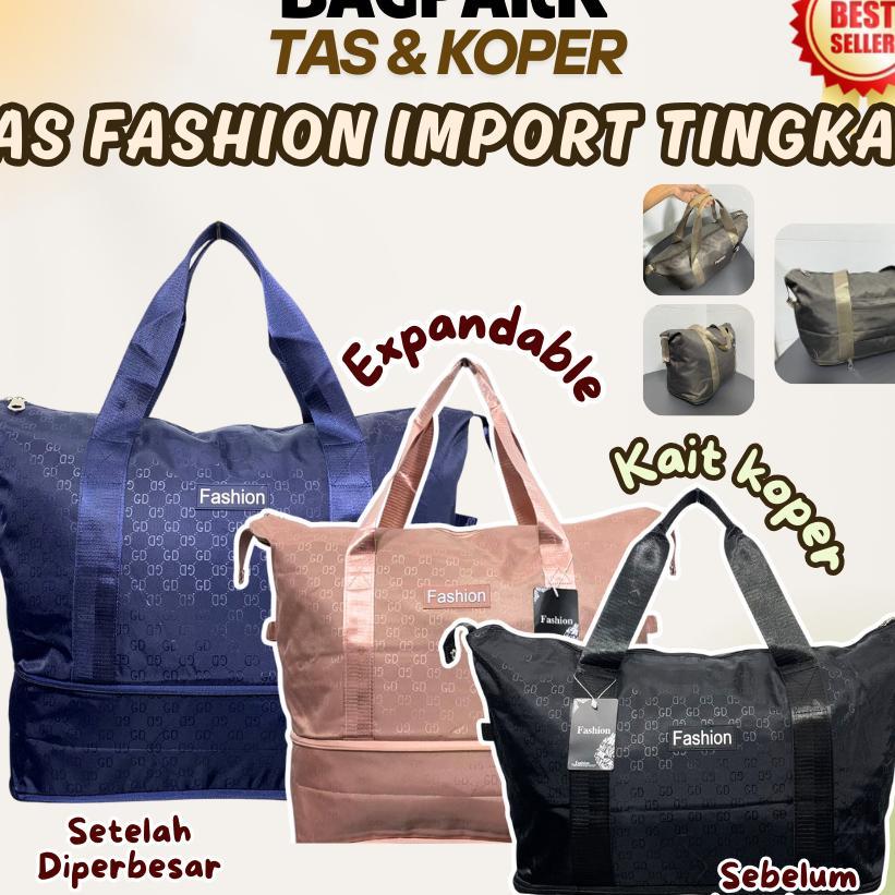 [Jumbo Tingkat ] Tas Pakaian Import Fashion Bahan Tebal Bisa Diperbesar Tas Travelling Tas Pakaian T