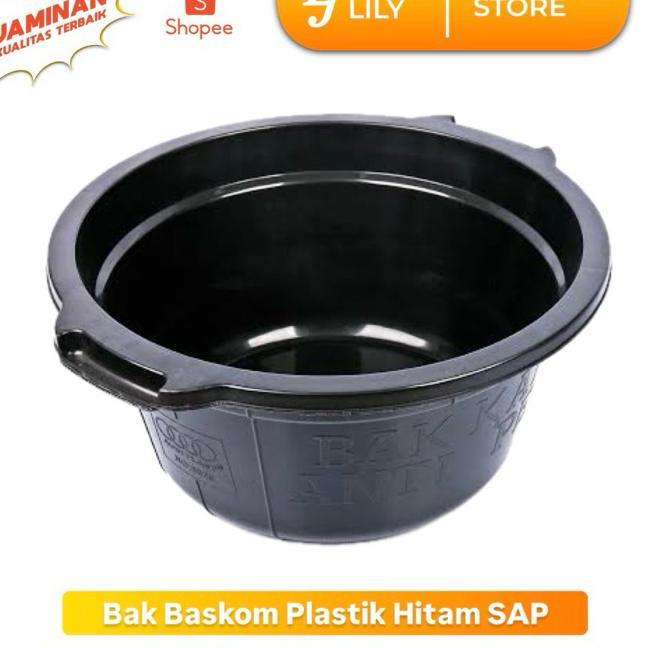 Bak Ember Baskom Hitam Karet Jumbo Sap